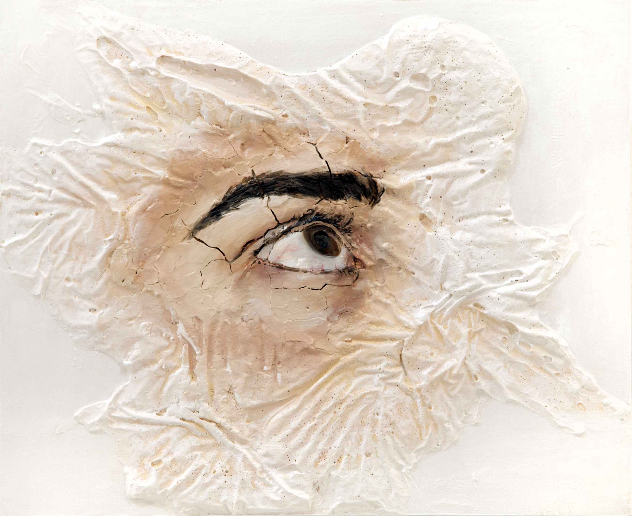 Ojo cuadro en relieve de un ojo